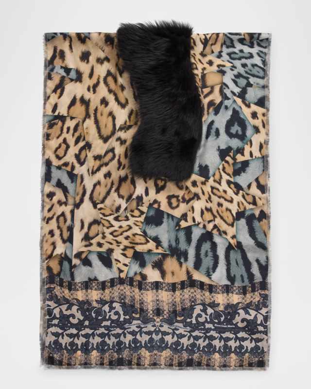 Fancy Shearling Pattern Scarf